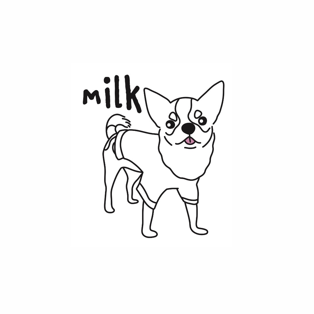 イラストを心を込めて描きます 線画イラストでシンプルに、愛犬や人物を描きます イメージ5