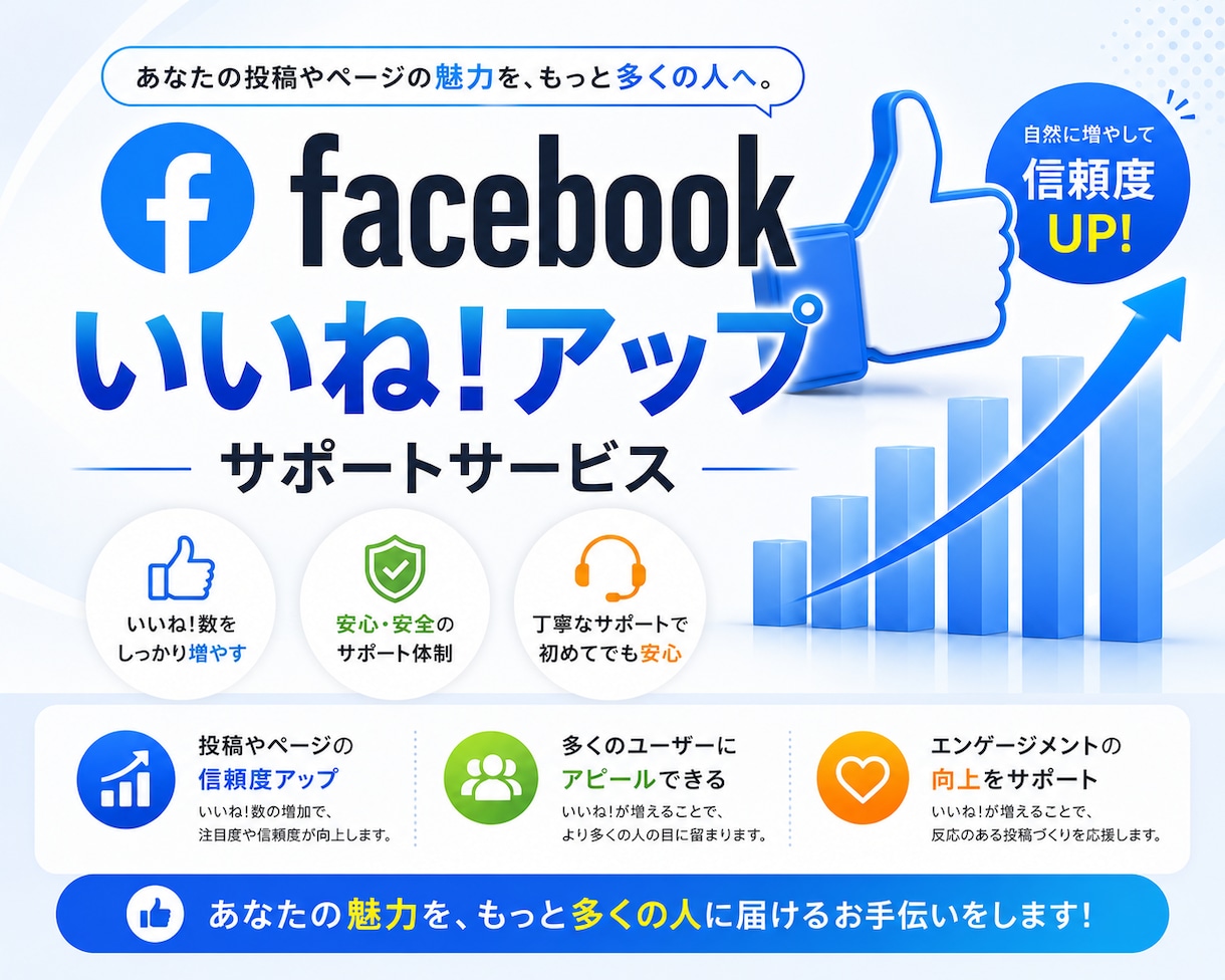 Facebook投稿に＋１００いいね！アップします フェイスブックの投稿＋１００いいね以上増やします イメージ2