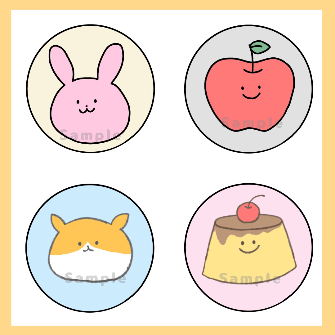 ゆるかわ♩SNSなどで使えるアイコン描きます ゆるかわタッチのオリジナルアイコンを制作します♩ イメージ3