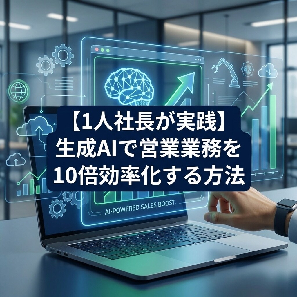 生成AIで営業コスト削減・効率化サポートします 個人事業主/中小社長の方必見！！！ イメージ1