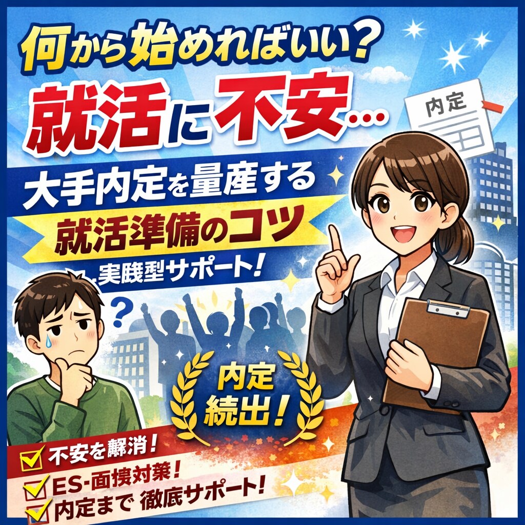 大手内定を量産した就活準備のコツ、全部話します ありきたりな大学生活でも伝え方ひとつで結果が変わる。 イメージ1