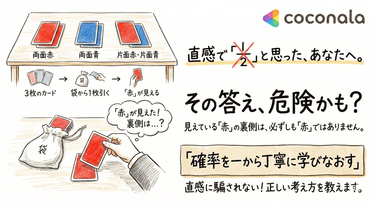 確率の「なぜ？」を解決します 数学IA・確率と思考力を極める！4時間集中講習 イメージ1