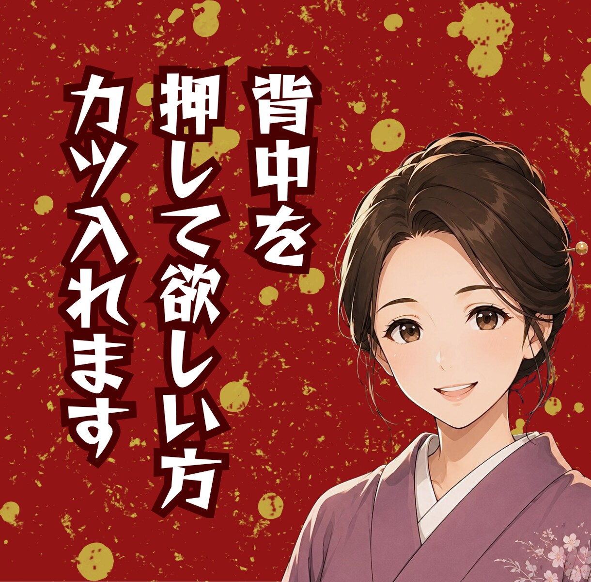 背中を押して欲しい方、カツを入れます くじけそうな時、自信をなくそうな時、あと一押し欲しい時 イメージ1