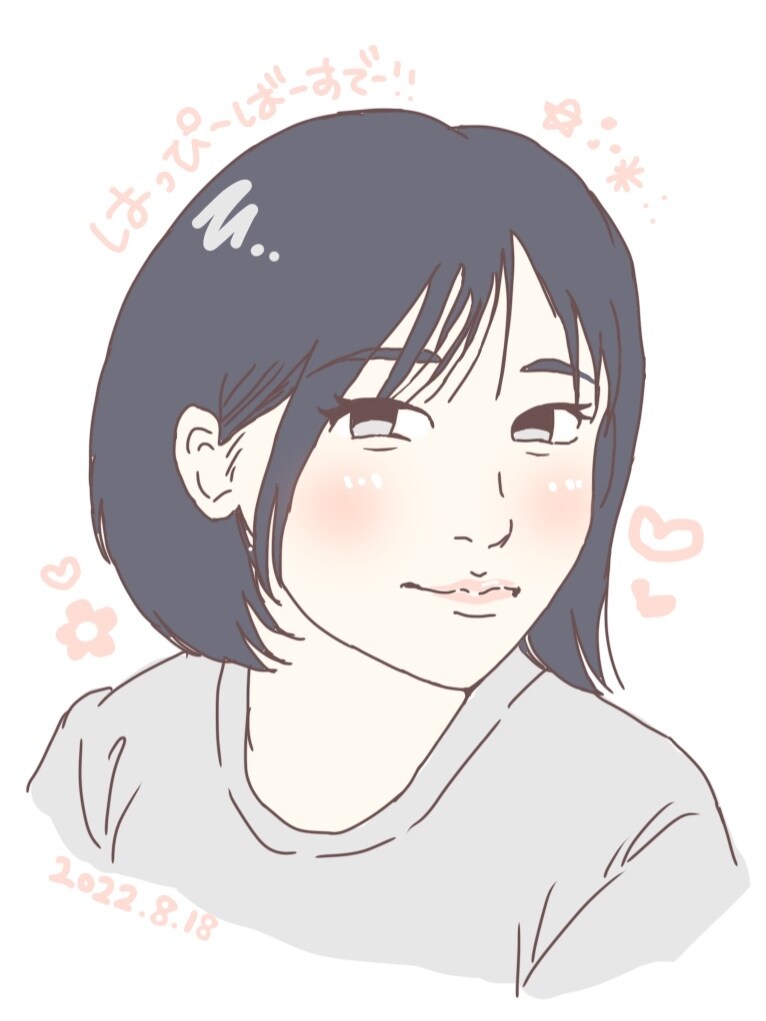 似顔絵を描きます 顔から肩にかけてのデフォルメした似顔絵をかきます。 イメージ1