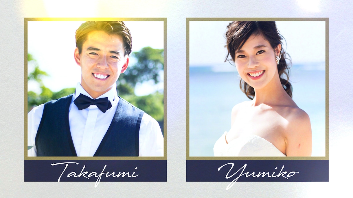 エレガントな結婚式のオープニングムービーを作ります ホテルウェディングや大人ウェディングに合うムービー演出 イメージ1