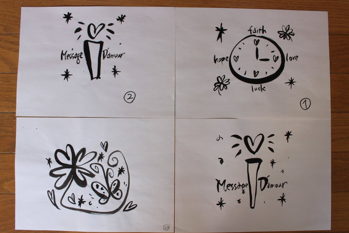 筆の書き文字、イラストを描きます ちょっと和のデザインをしてみませんか？ イメージ3