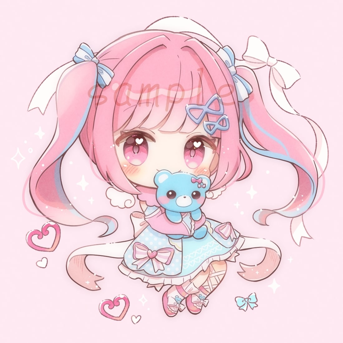 お試し価格で商用無料のちびキャラ描きます ✨ご新規様限定✨お手頃価格でご依頼をお試ししたい方に…！ イメージ1