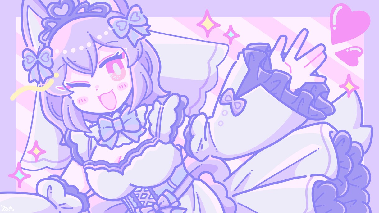 ファンシー可愛い動画サムネイル用イラスト制作します 個性的で可愛い♥動画用イラスト制作します！ イメージ2