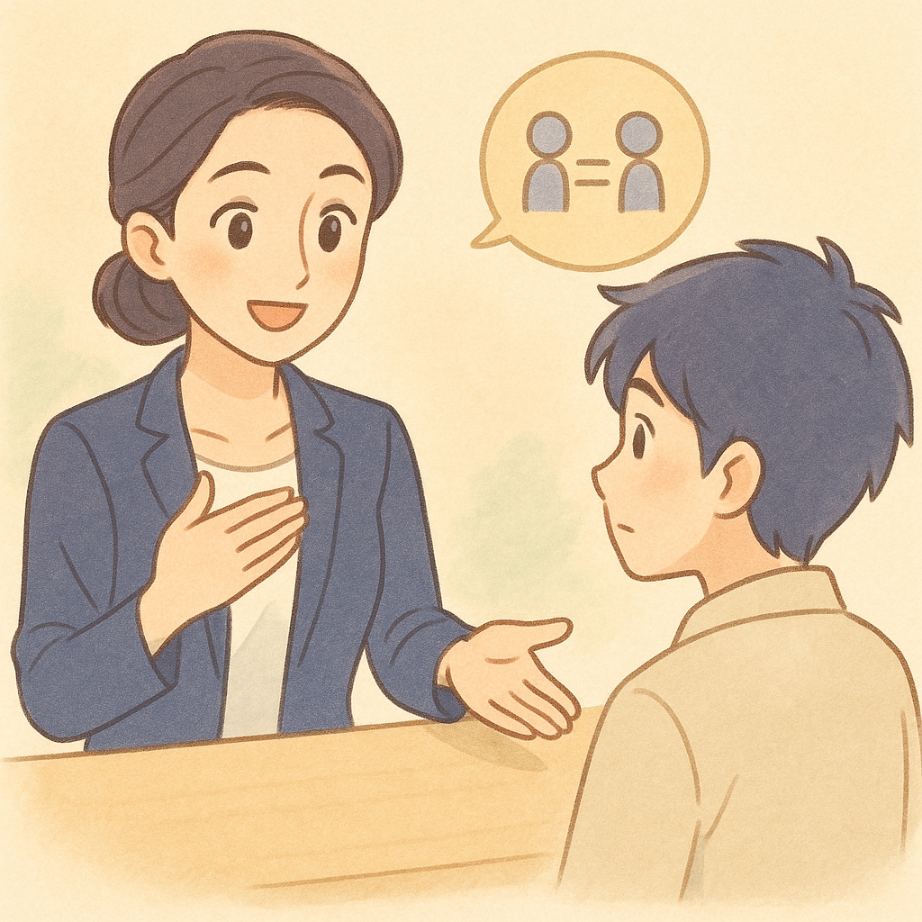 話し方に自信がない方へ面接と雑談トレーニングします 緊張ゼロへ 自然に話せる会話レッスン イメージ1