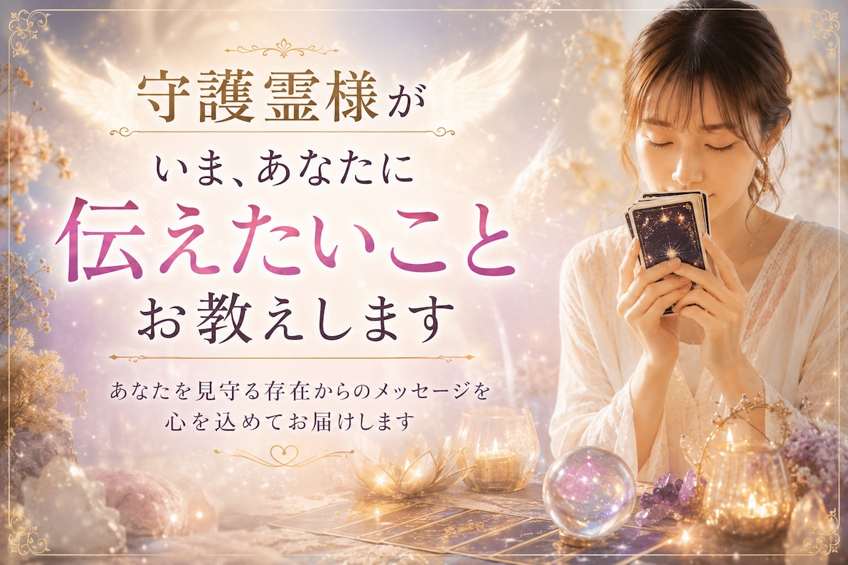 守護霊様からあなたへのメッセージ、お伝えします 守護霊様がいま、あなたにへ送りたいメッセージをお伝えします。 イメージ1