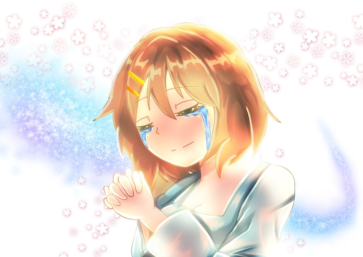 かわいい女の子イラストを色紙に制作します キャラクターをポーズ、背景込の価格で制作します‼️ イメージ2