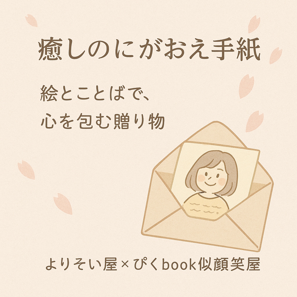 癒やしのにがおえ手紙を送ります 想いを絵と手紙で包む世界で一つの贈り物 イメージ1