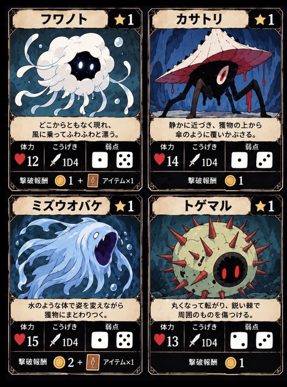 モンスター・キャラデザイン制作致します TRPGやゲームキャラに！ぼんやりとしたイメージもOK！ イメージ1