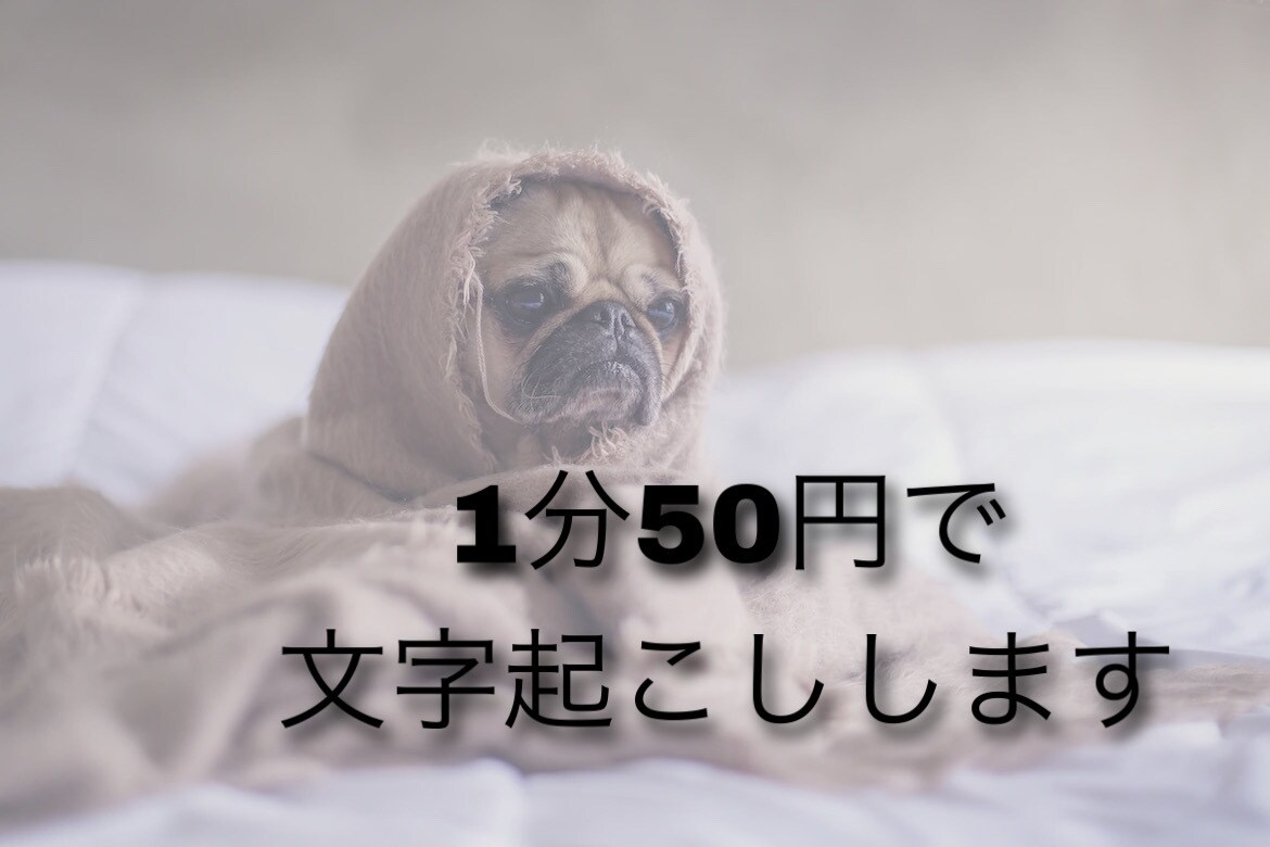 1分50円で文字起こしします タイピングが大得意な主婦の文字起こし イメージ1