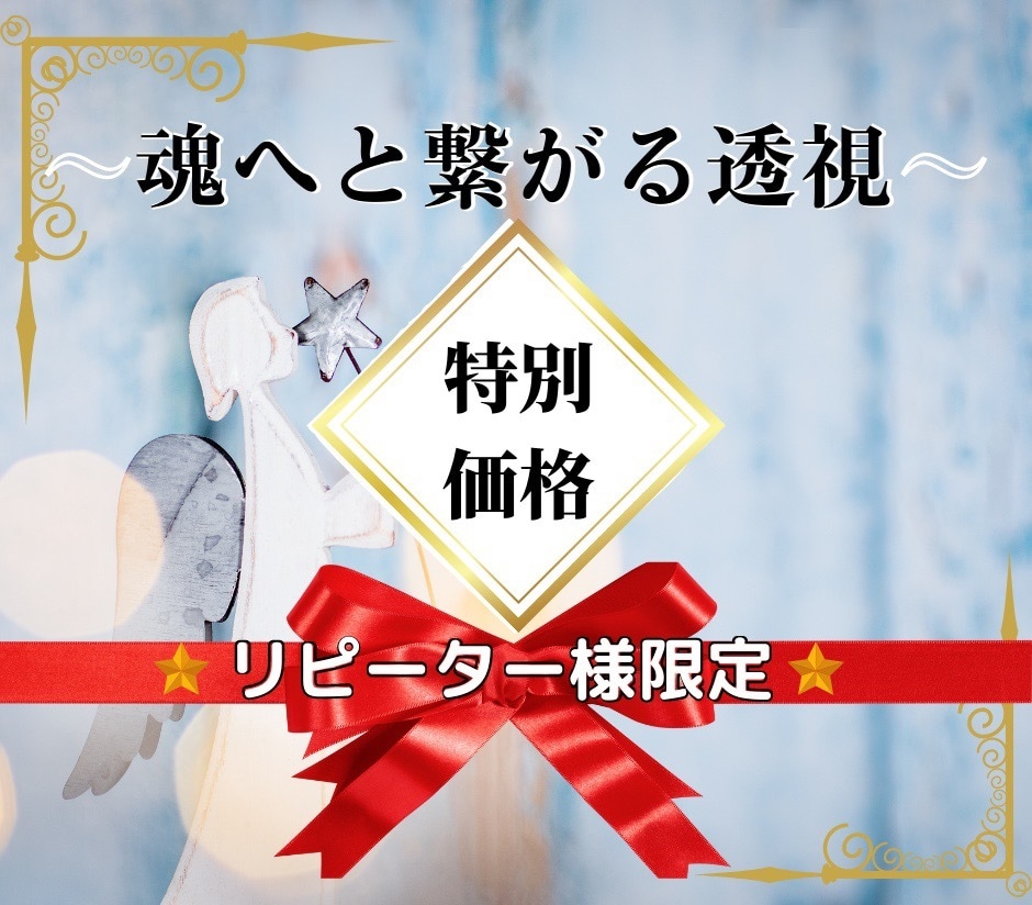 リピーター様限定❦約10分間チャット形式で占います リピーター様価格で丁寧に霊視鑑定します♡