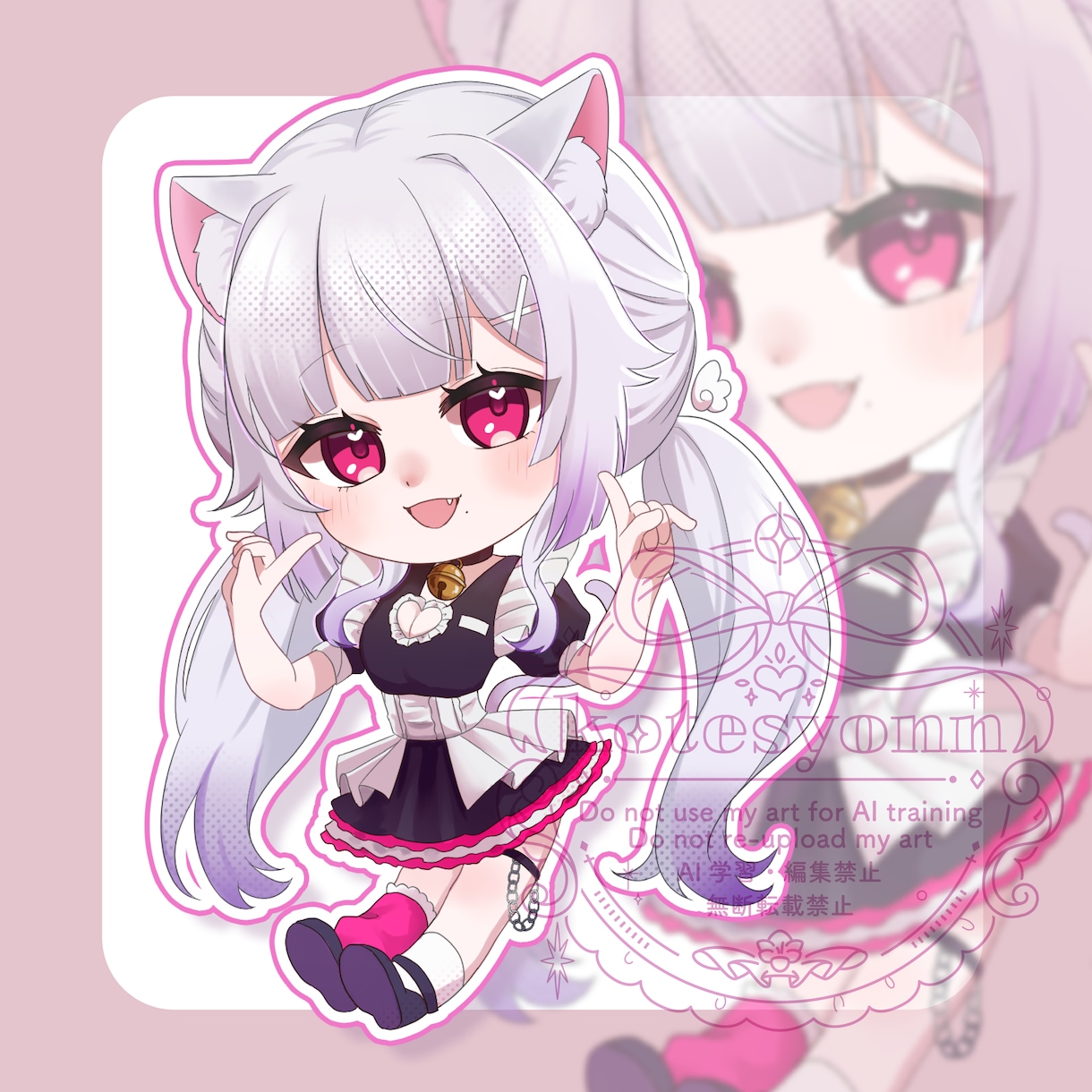 もちもち可愛いミニキャラお描きします グッズやアイコンなどと相性のいい可愛いイラストです！ イメージ10