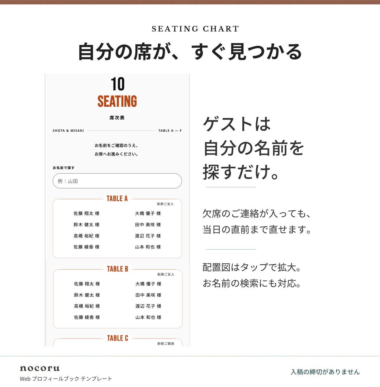 式後も開かれるWebプロフィールブックを届けます 【先着3名様モニター価格】席表・案内カード付き／直前修正OK イメージ6