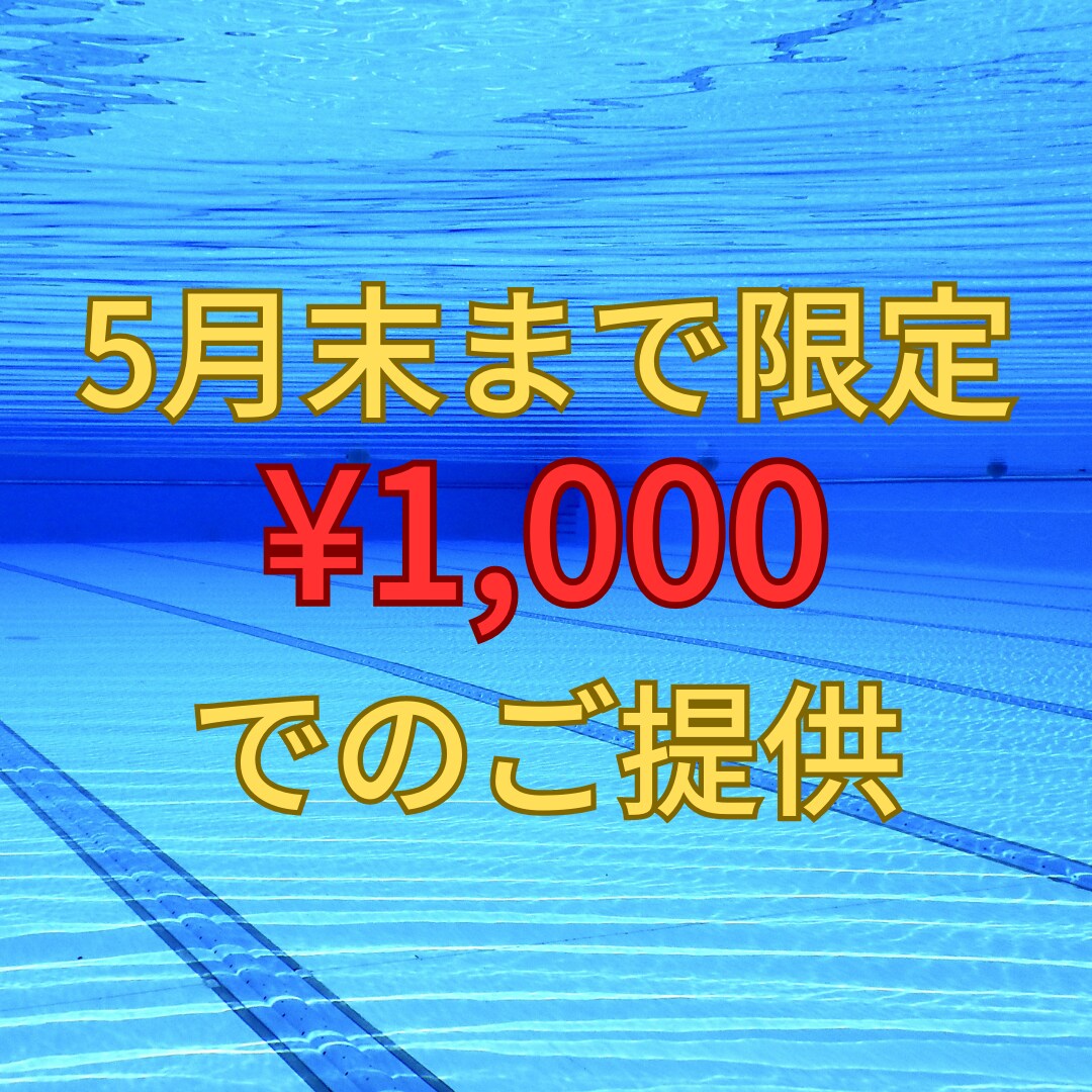 貴方に合ったメニューを提供いたします 水泳歴20年、指導歴10年のコーチがメニューを作成します。 イメージ1