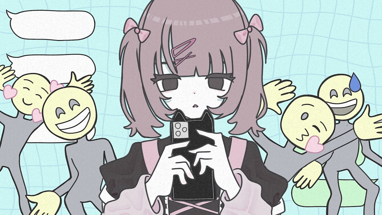 かわいい歌ってみた用イラスト描きます ちょい病み・かわいい女の子を描きます！ イメージ6