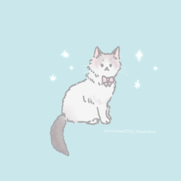ゆる〜くねこちゃん描きます ゆるくて可愛い♡愛猫を2パターン描きます。 イメージ4