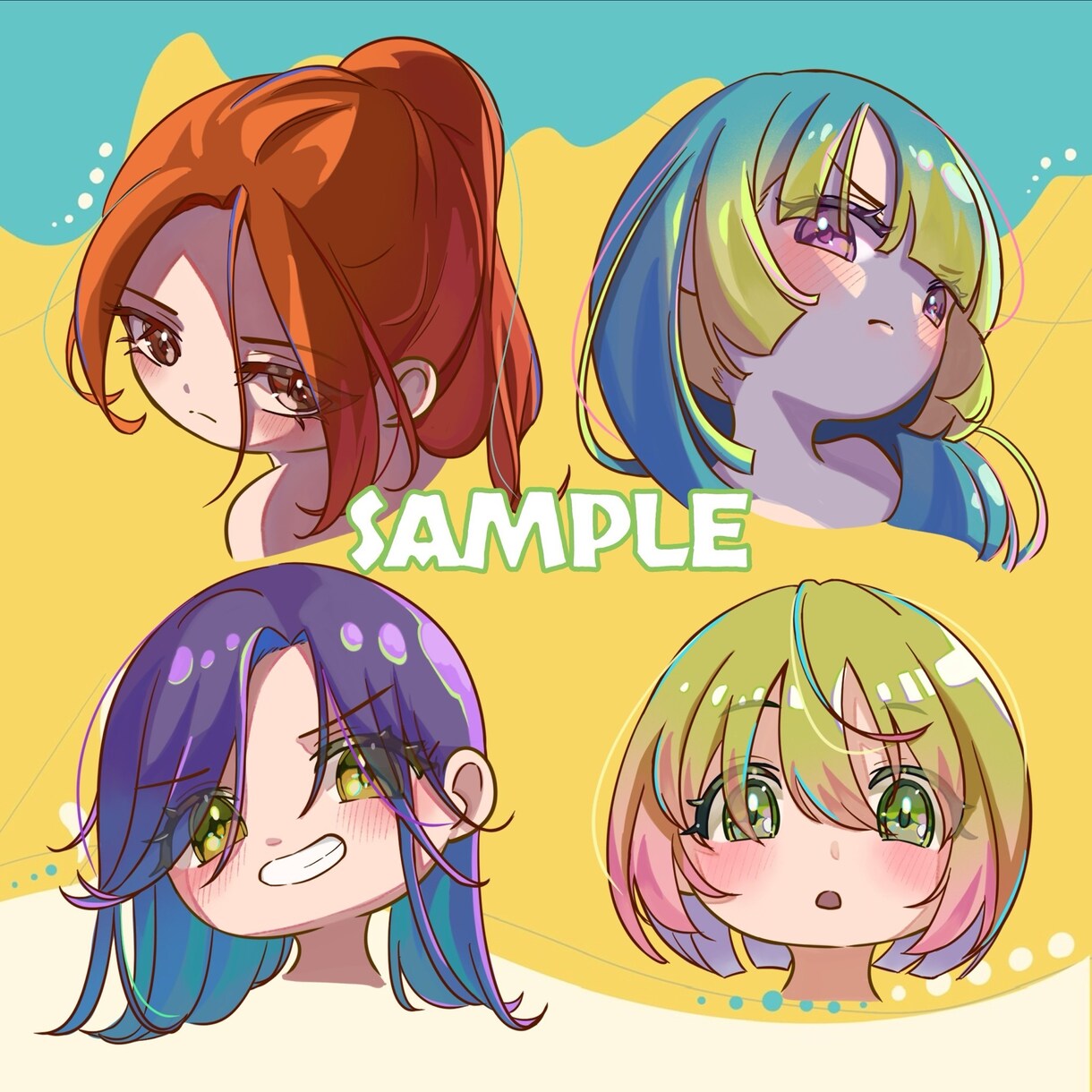 華やか!動きのある!ミニキャラ描きます アイコン、グッズ等目を引き可愛いイラストをご希望の方に! イメージ10