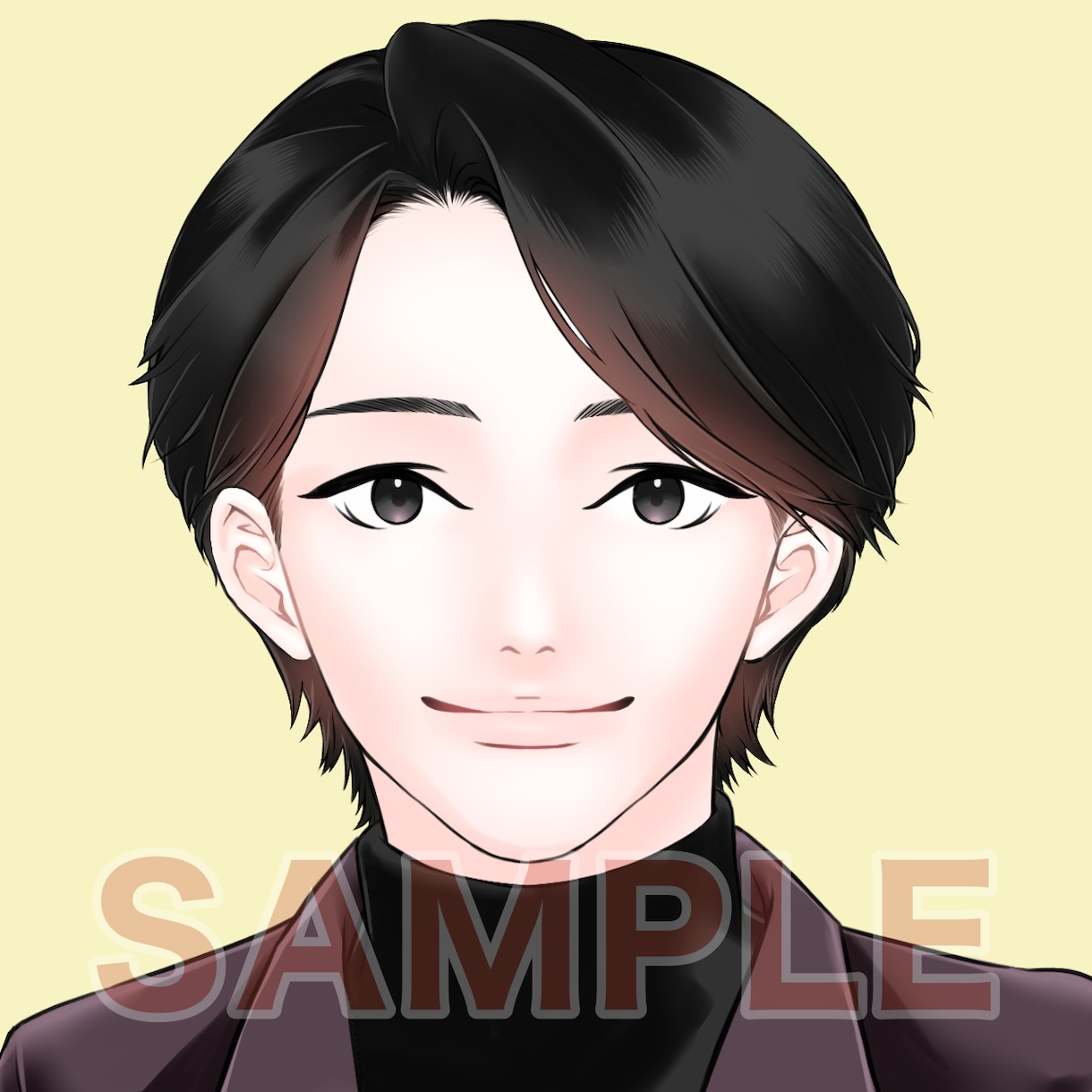 男性向け！仕事につながるシンプルなアイコン描きます 副業・ビジネスでお困りの方に/X等のSNS/名刺 イメージ1