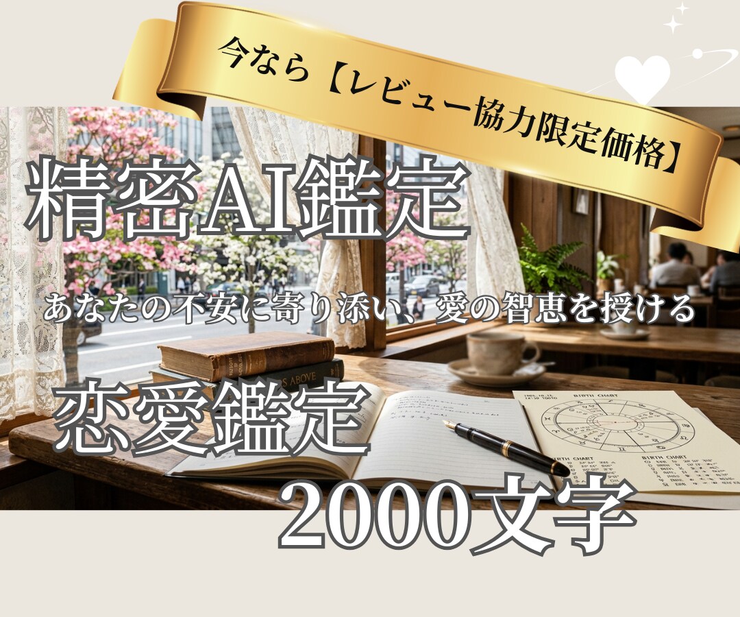 精密AI鑑定士が2000字の濃密恋愛書を作成します あなたの不安に寄り添い、愛の智恵を授ける イメージ1