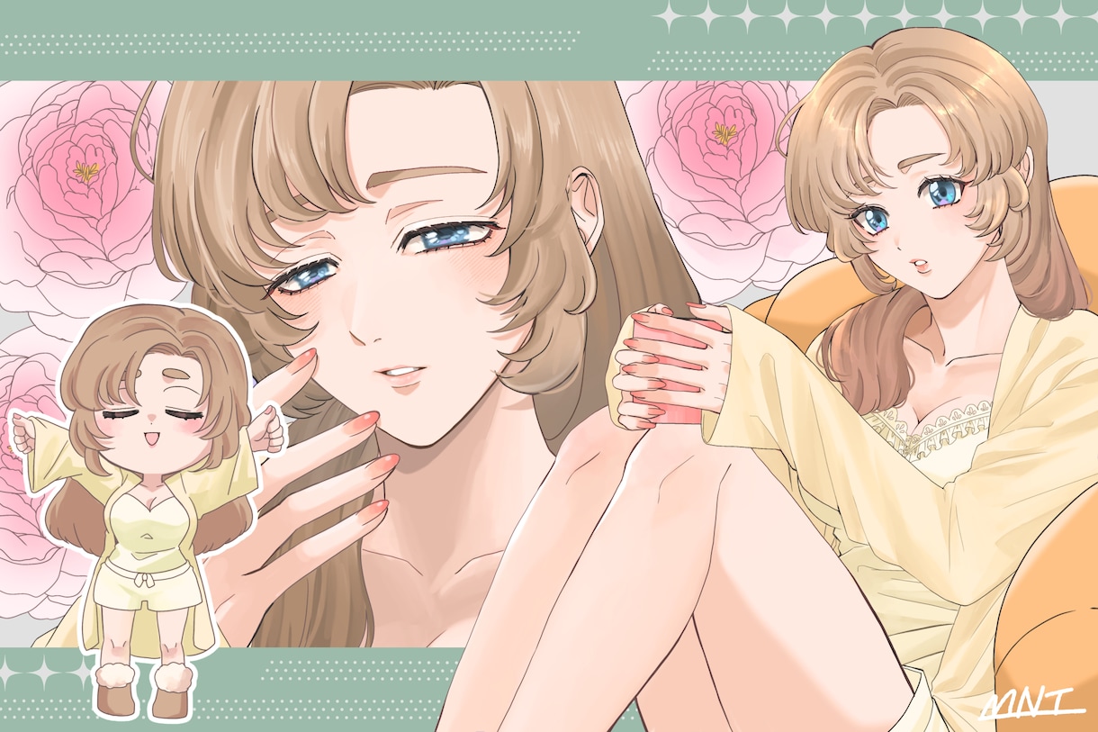 商用OK！柔らかな色彩と繊細な線のイラスト描きます SNS、サムネ、メンシプ特典、グッズ用など幅広くお受けします イメージ9