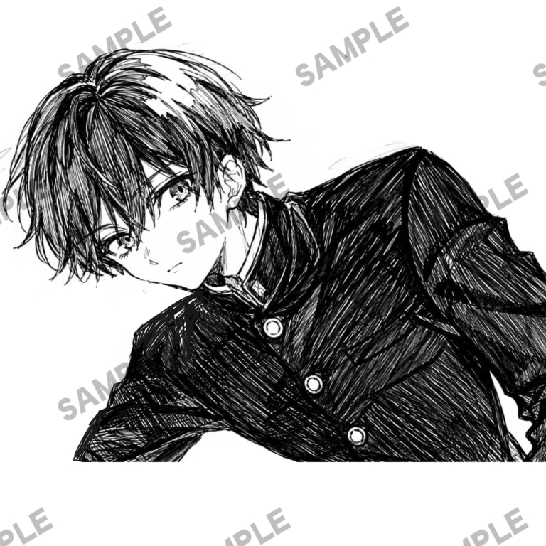 商用込み◎モノクロ1枚絵イラスト描きます ダークで繊細な印象に残ることを意識した1枚絵を制作します♪ イメージ3