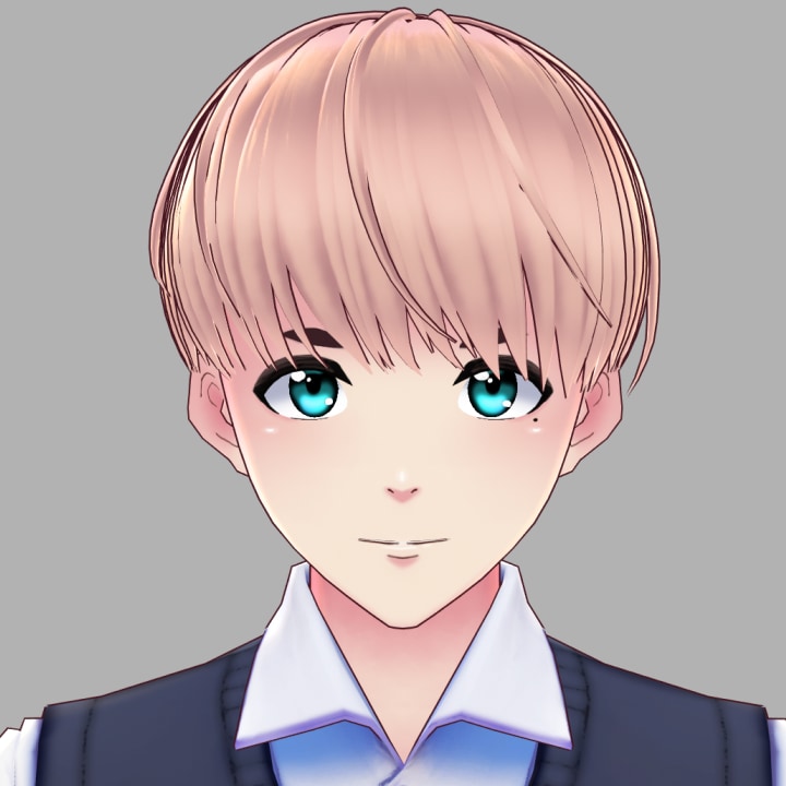 頭部のみVRoidで3Dモデルにします 2Dのテイストを再現しつつ3Dへと イメージ1