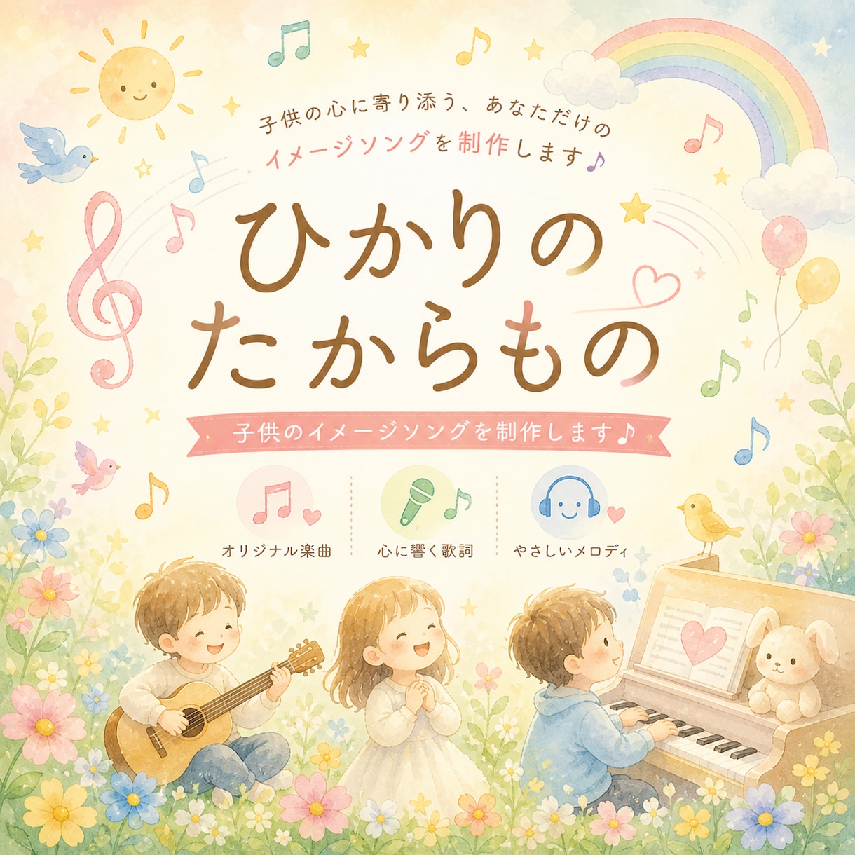 世界に一つだけのお子様オリジナルソングを作ります わが子の名前と想いを歌に。記念に残るオリジナルソング制作 イメージ2