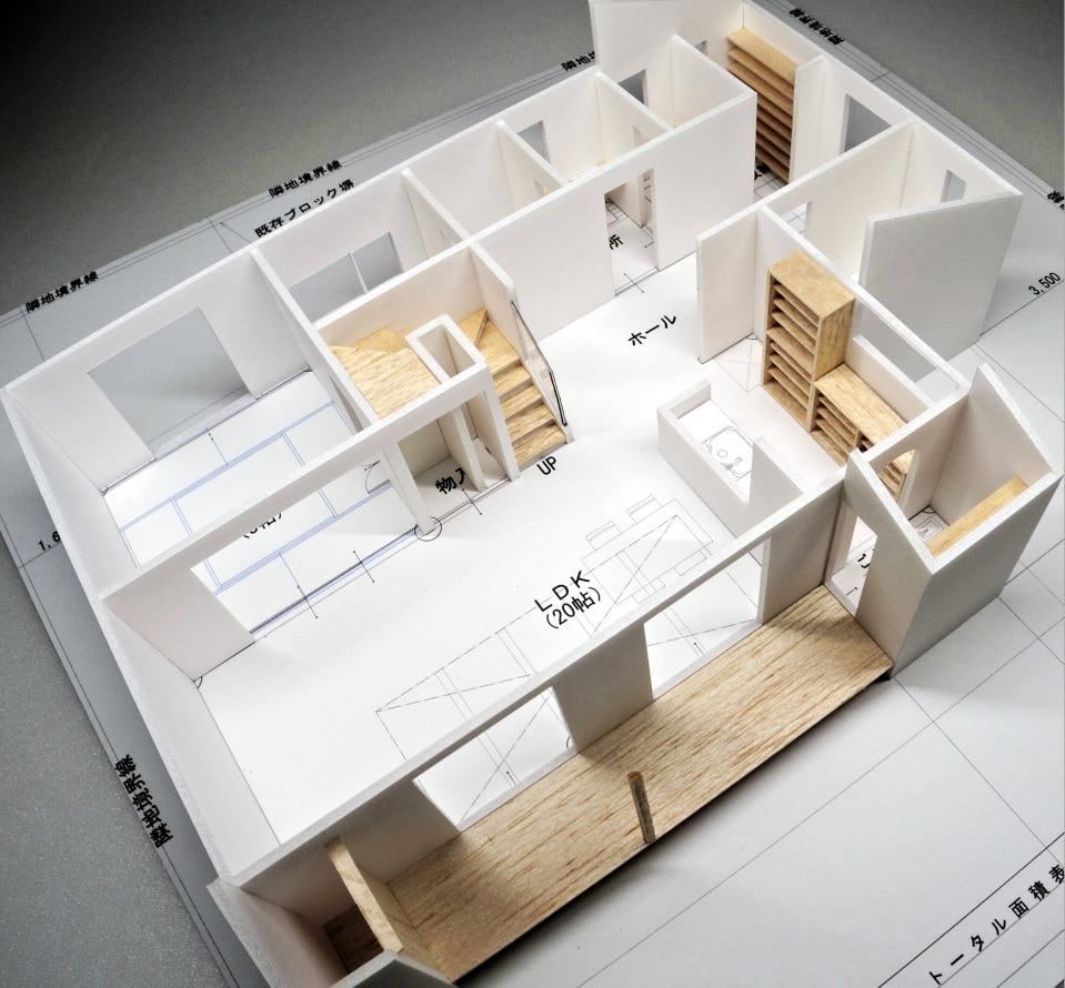 検討用スタディ模型、住宅模型、建築模型を製作します 住宅図面をカタチに、外観、間取り図を具体的なカタチに イメージ2