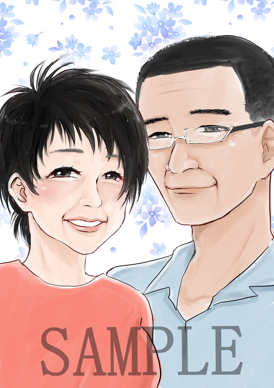 お写真から漫画風の似顔絵イラスト描きます SNSアイコン、記念日のプレゼント、思い出の一枚として。 イメージ5