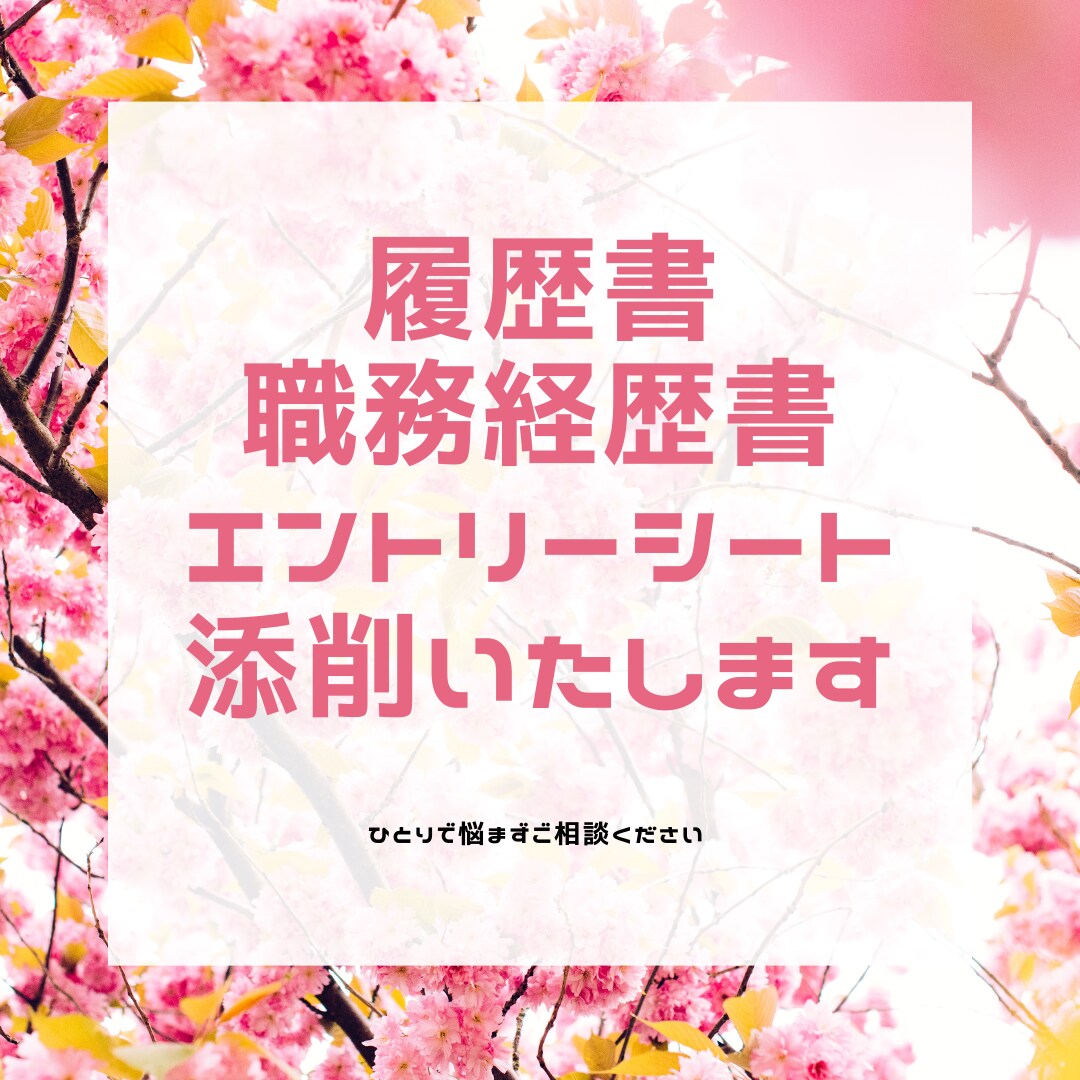 履歴書、職務経歴書、ESなど書類の添削承ります 国家資格キャリアコンサルタントがお手伝いします！ イメージ1