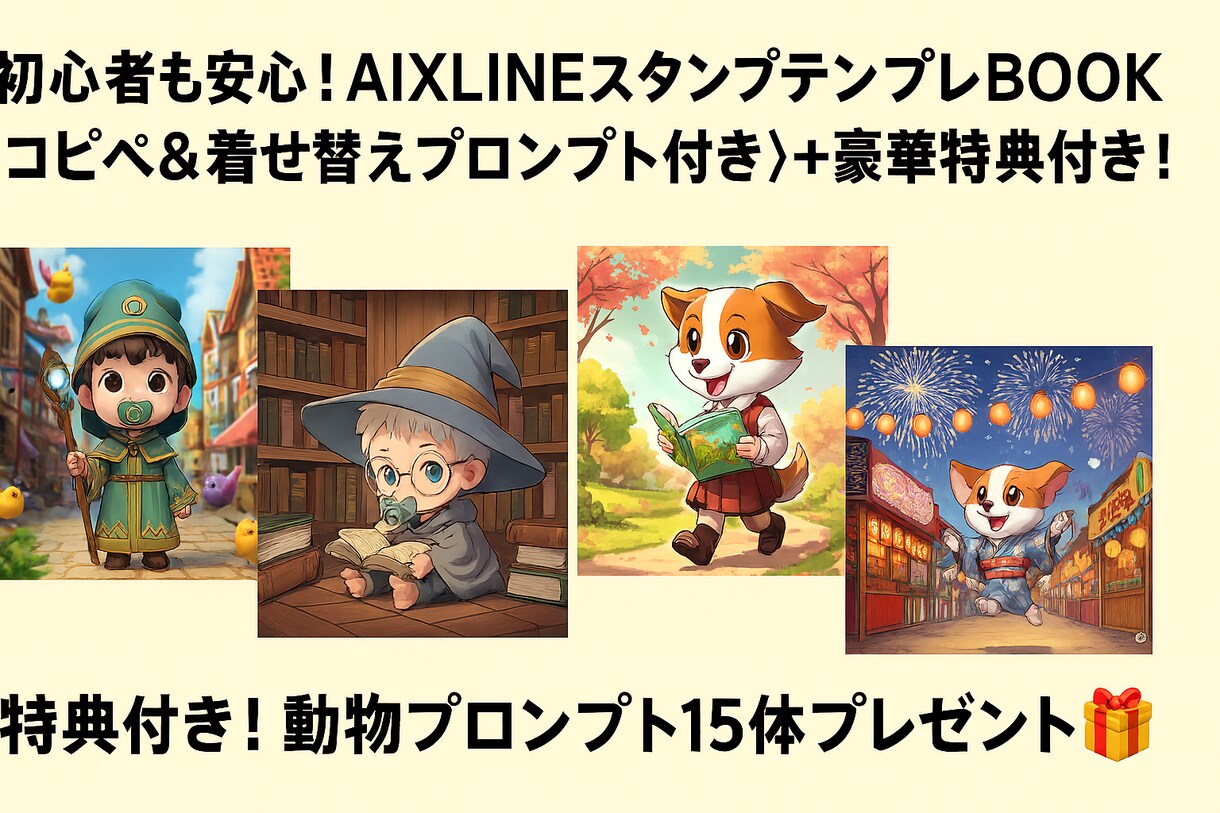 LINEスタンプにチャレンジしたい方にお勧めします AIイラスト生成とLINEスタンプの申請方法をまとめた資料 イメージ1