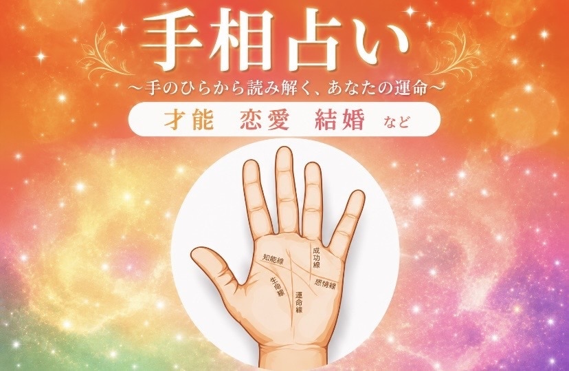 手相で、そっとあなたを後押しします 手相からあなたにとって大事なことを伝え前向きな鑑定を致します イメージ1