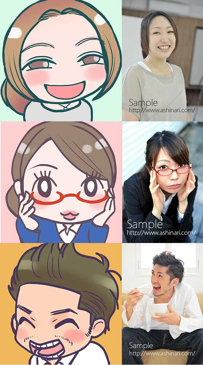 似顔絵風アイコン（男女）を描きます ゆるく、可愛く、親しみやすく！ イメージ3