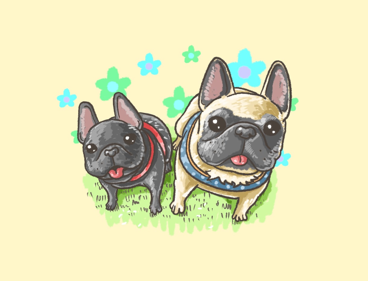 あなたの愛犬イラストデザインいたします snsのアイコン、家族や友人へのプレゼントに！ イメージ1