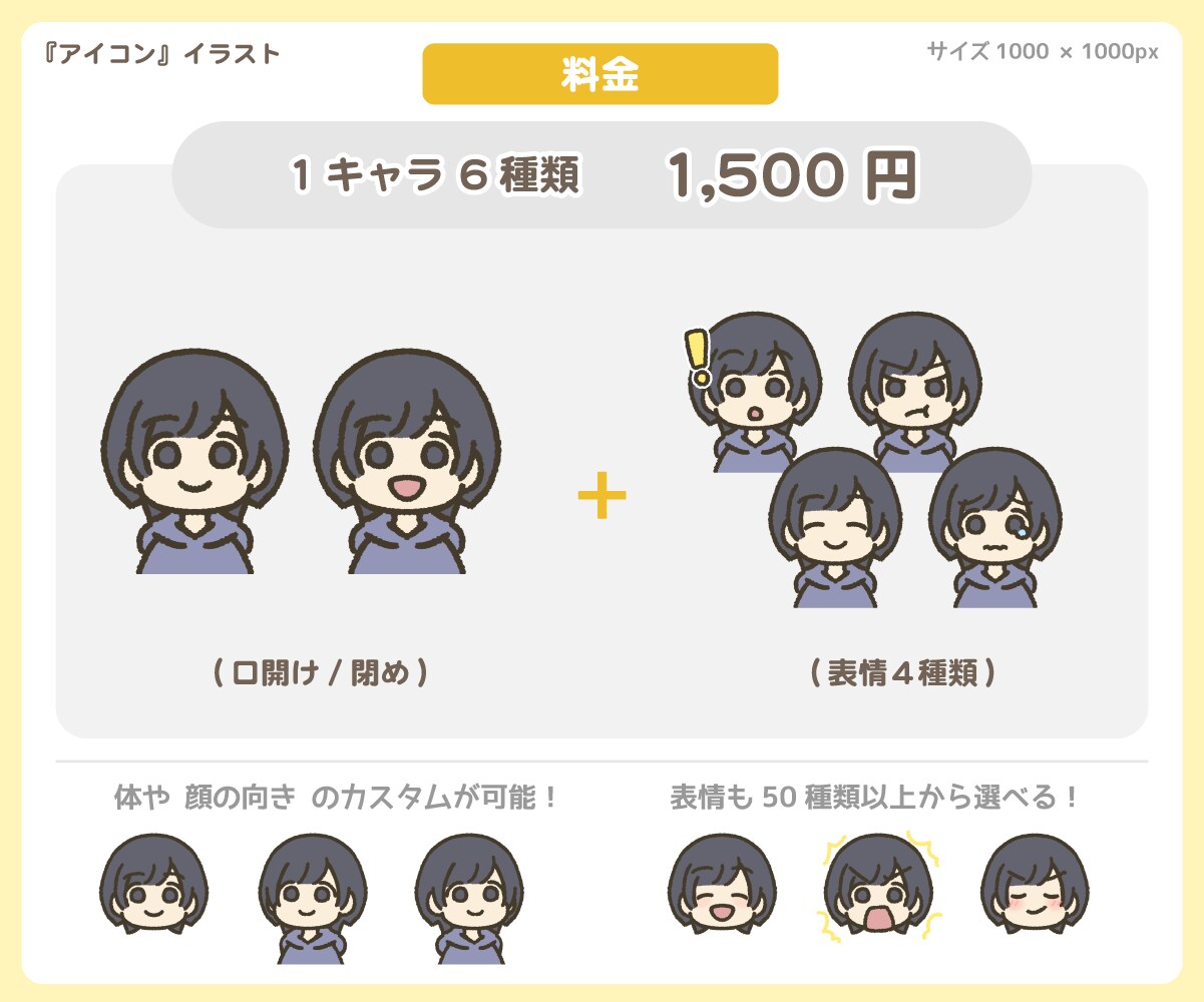 ゆるい【アイコン】イラスト描きます SNSやブログに使える！ゆるいイラスト素材です。 イメージ3