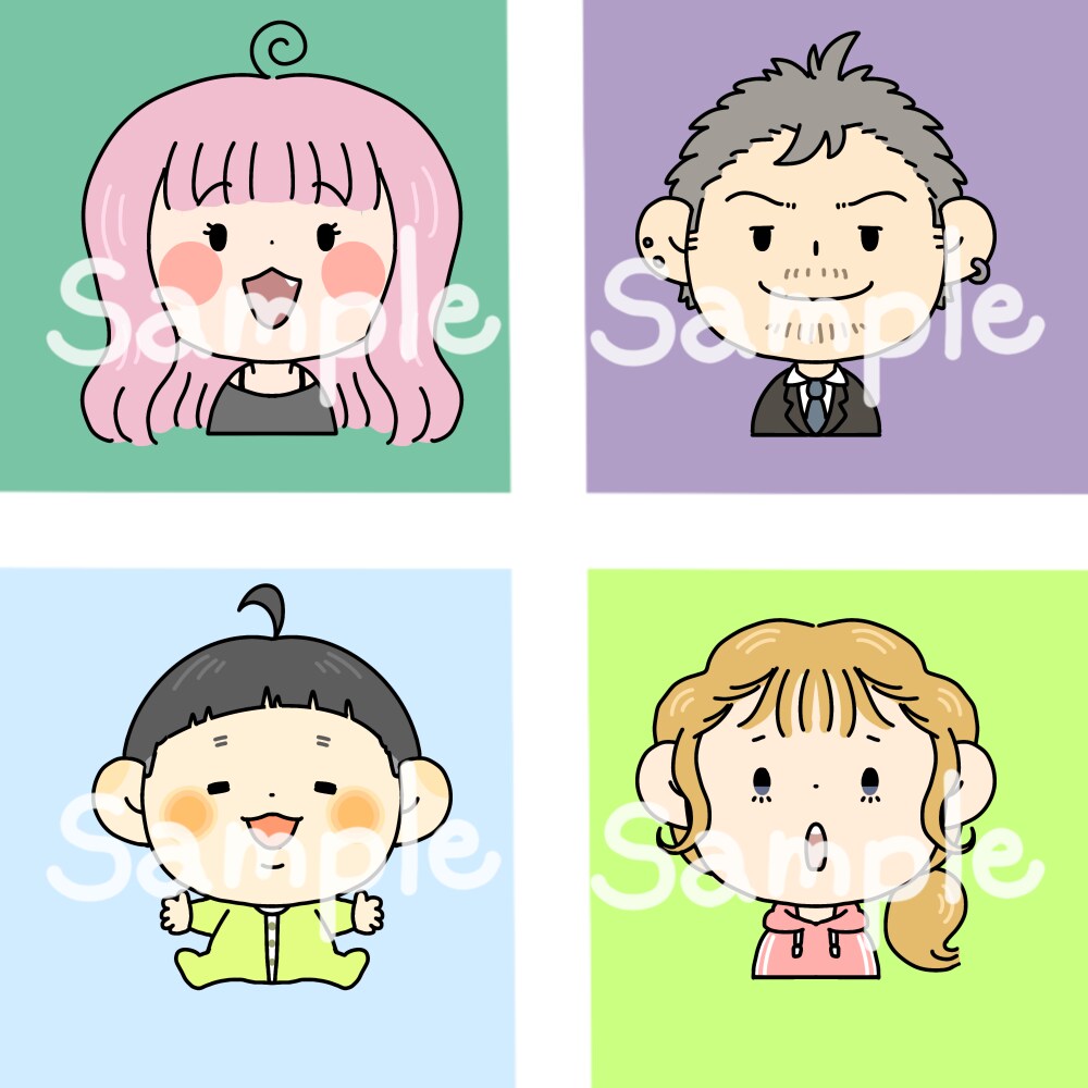ゆるかわ似顔絵アイコン描きます ◆TwitterやInstagramなどのSNSに◆ イメージ2