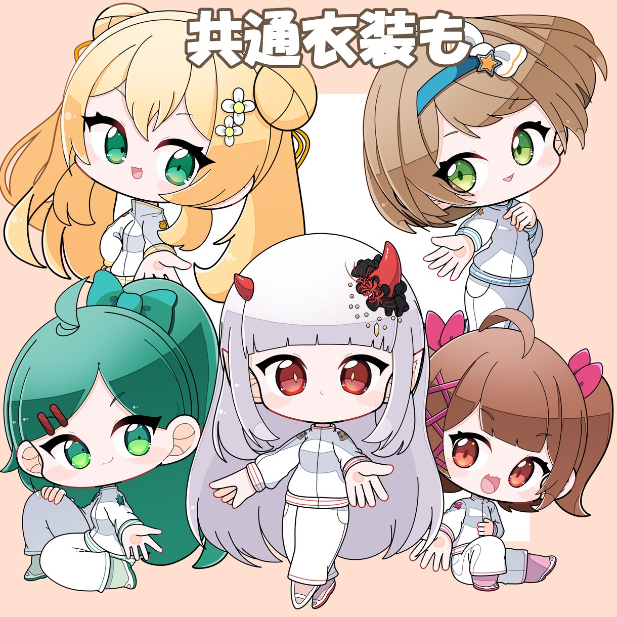 デフォルメ・SD・ちびキャライラスト描きます まんまるで可愛いちびキャライラストです イメージ4