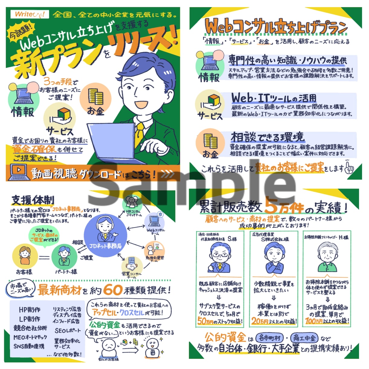 パッと目を引く！わかりやすい！グラレコ作成します 講演/授業/PR/LP/パワポ/自分史など承ります！ イメージ2