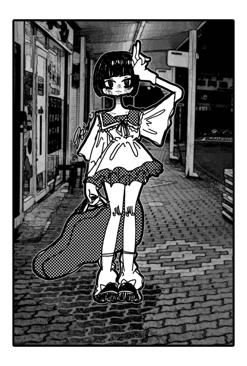 あなたの写真に絵を描きます 思い出の写真を背景にイラストを描きます イメージ2