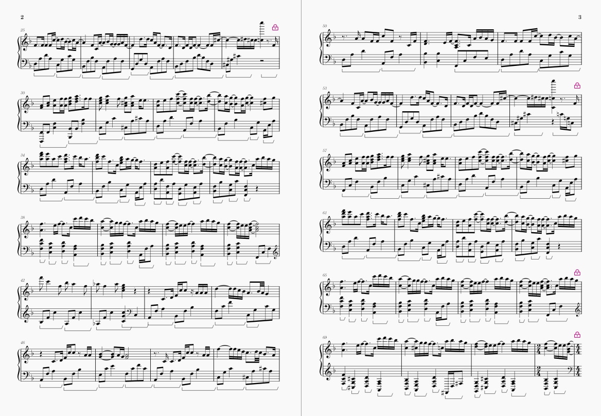 音源から正確な楽譜・採譜データを制作します YouTubeのあの曲を弾きたい！耳コピで綺麗な楽譜にします イメージ2