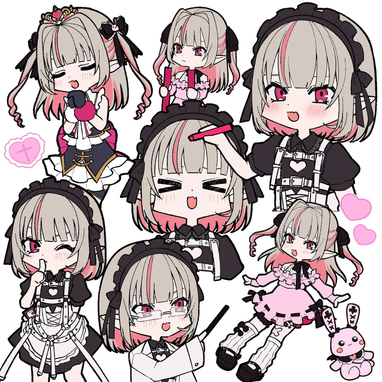 VTuber向けの可愛い手描き切り抜きを制作します 可愛いミニキャラが動く！配信の魅力をショート動画に！ イメージ1