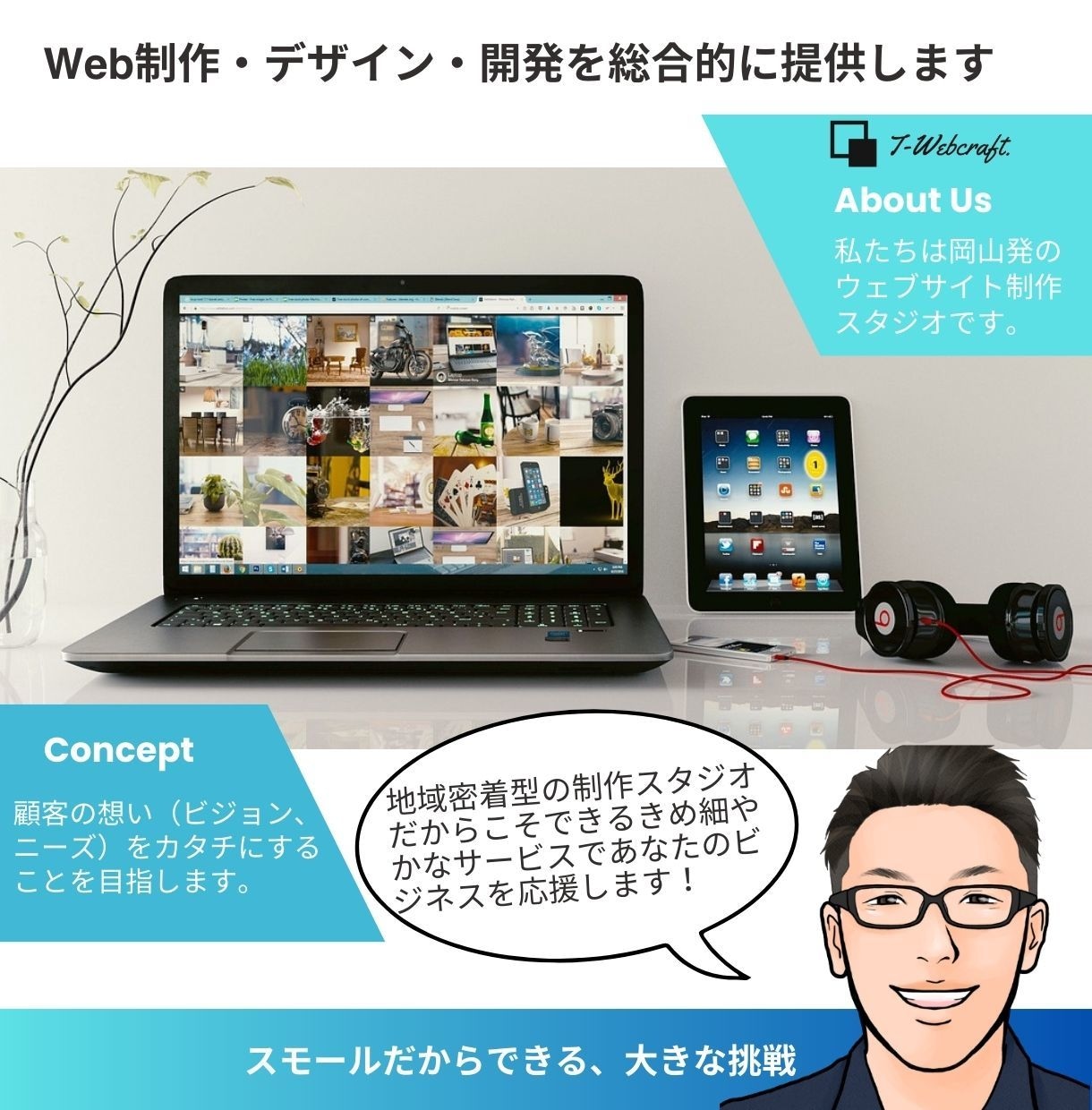 結果に繋げる集客できるWEB制作をします サイト制作からの保守管理までしっかり安心サポート！ イメージ1