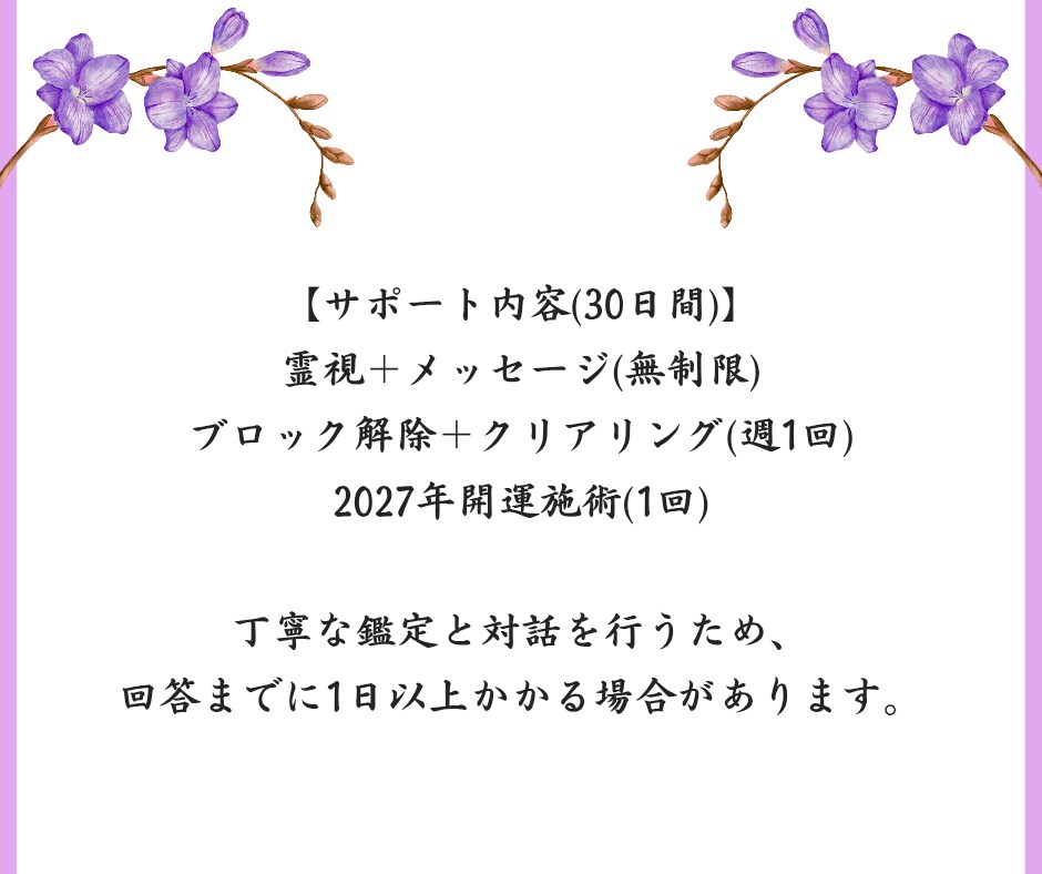 リピーター様専用｜1ヶ月間サポートします 霊視とメッセージ無制限・ブロック解除・開運調整まで イメージ5