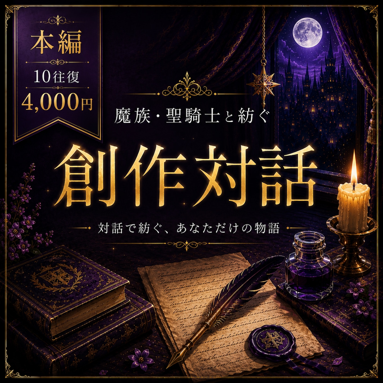 対話創作│魔族や天使と、美しく危うい物語を紡ぎます 【触れそうで触れない距離の揺らぎを。濃密な対話創作です】 イメージ1