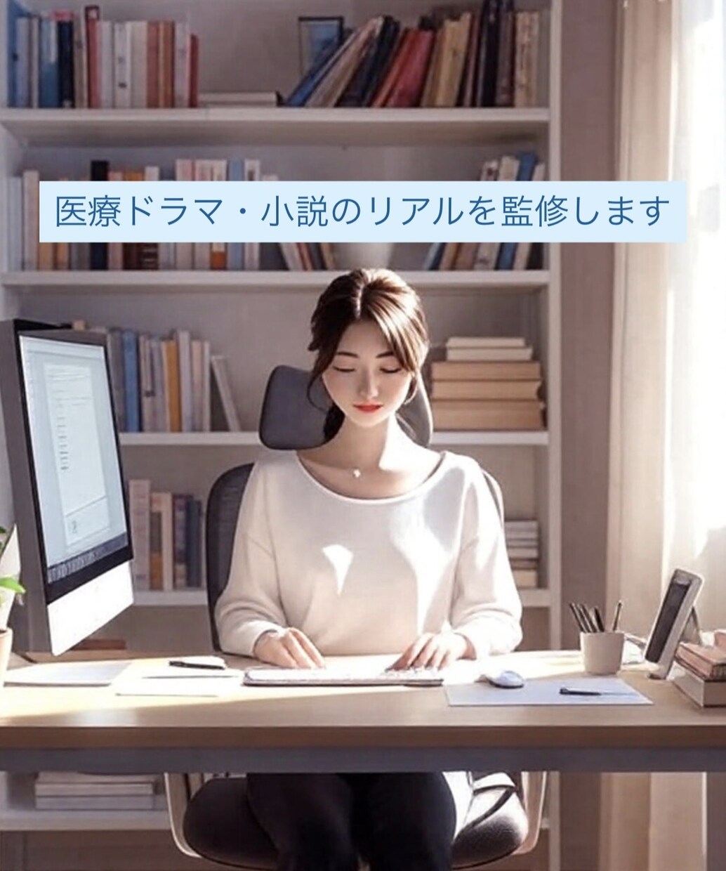 医療ドラマ・小説のリアルを監修します 病棟勤務×訪問看護×現外資コンサルが細部まで描写をチェック！ イメージ1