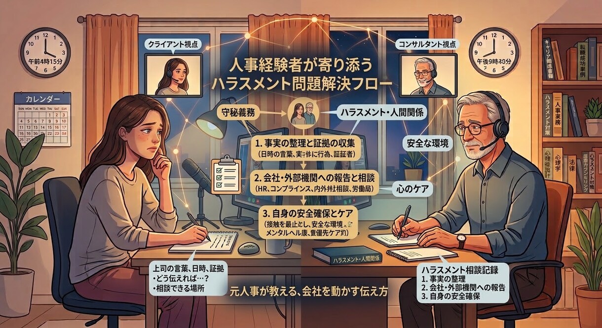 早朝4時・夜間対応◆元人事キャリコンが寄り添います 仕事や人間関係、定年後の不安にお応えします イメージ4